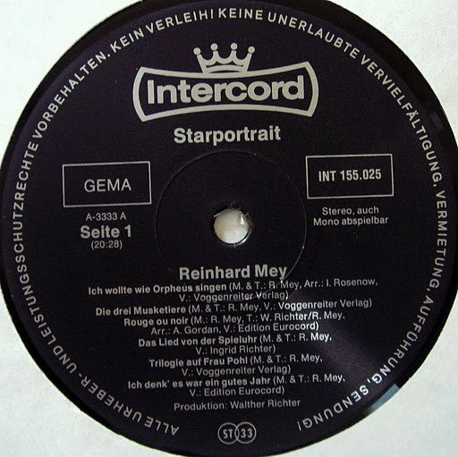 Reinhard Mey : Starportrait (2xLP, Comp, RE)