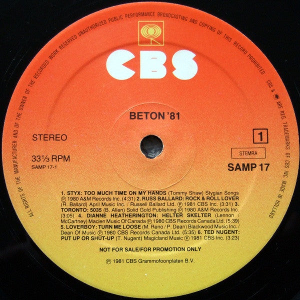 Various : Beton 81 (LP, Album, Promo, Smplr)