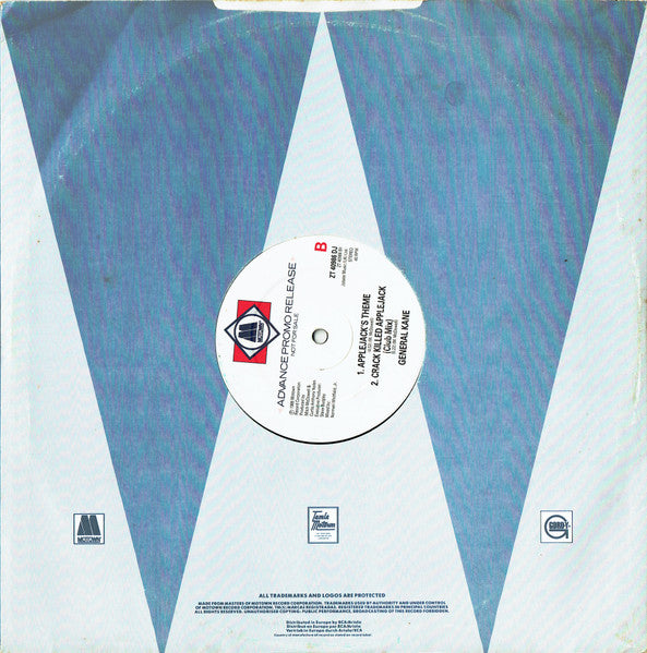 General Kane : Crack Killed Applejack (12", Single, Promo)