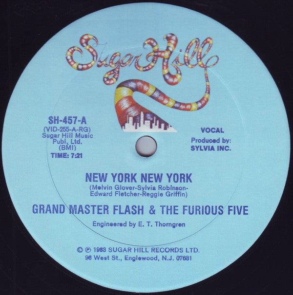 Grandmaster Flash & The Furious Five : New York New York (12")