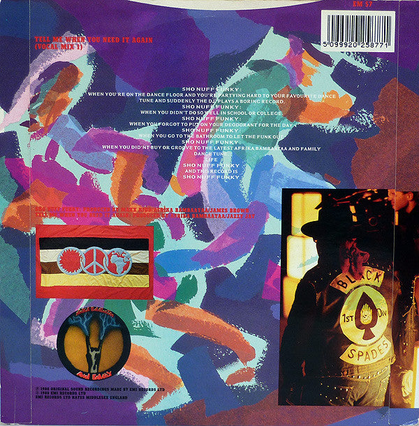 Afrika Bambaataa & Family featuring Slug-Go : Sho Nuff Funky (7", Single, Whi)