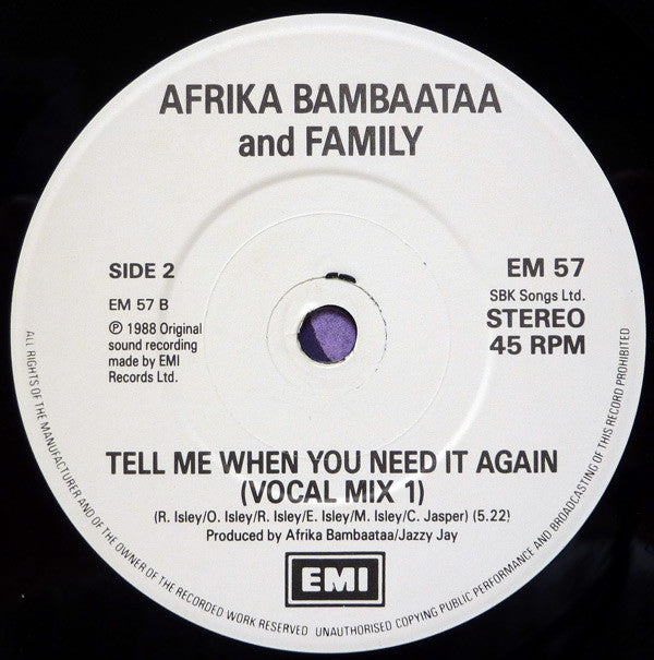 Afrika Bambaataa & Family featuring Slug-Go : Sho Nuff Funky (7", Single, Whi)