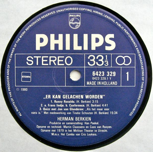 Herman Berkien : "Er Kan Gelachen Worden!" (LP)