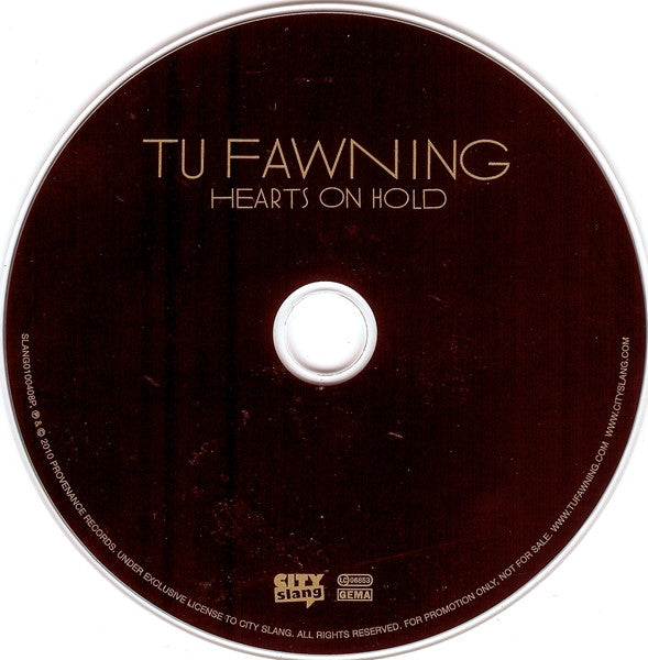 Tu Fawning : Hearts On Hold (CD, Album, Promo)