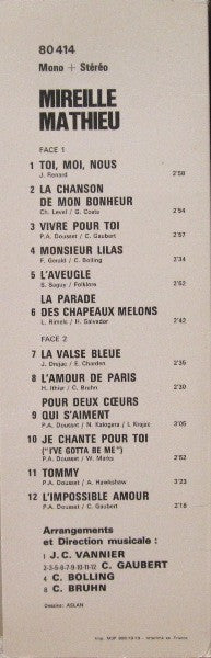 Mireille Mathieu : Olympia (LP, Album, Gat)