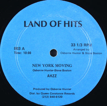 Ahzz : New York Moving (12", Blu)