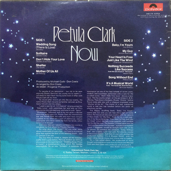 Petula Clark : Now (LP)