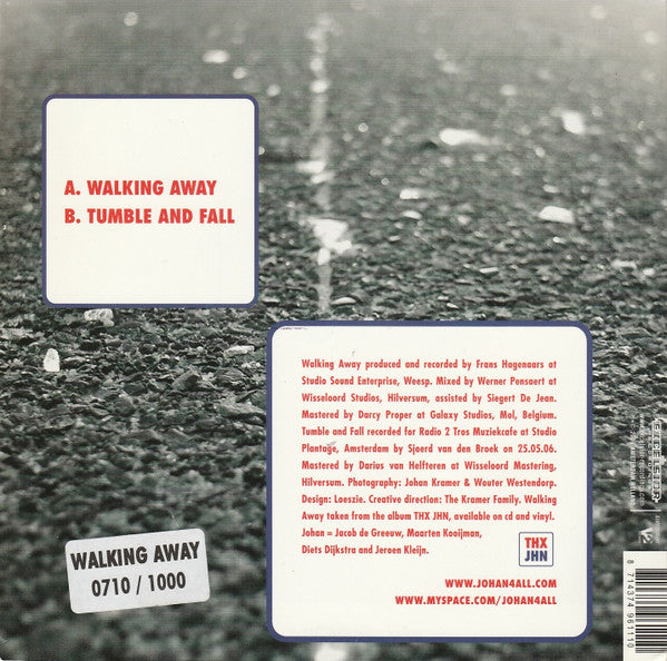 Johan (5) : Walking Away (7", Single, Ltd, Whi)