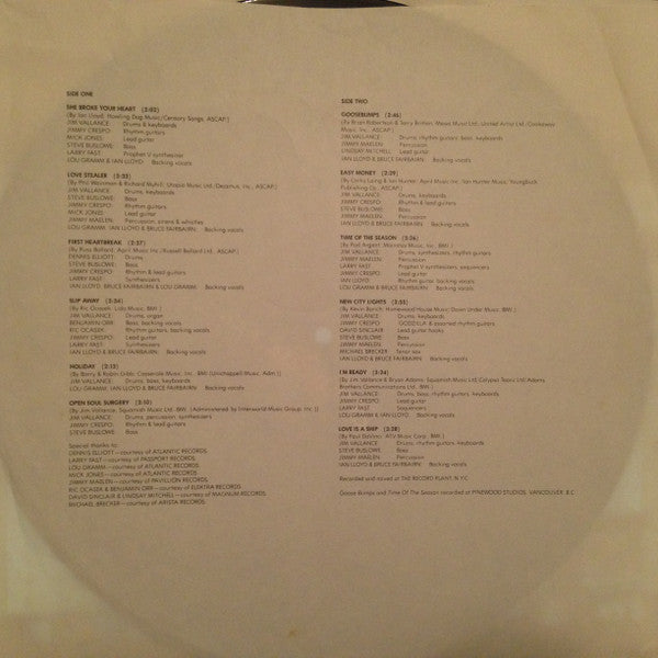 Ian Lloyd : Goose Bumps (LP, Album, Mon)