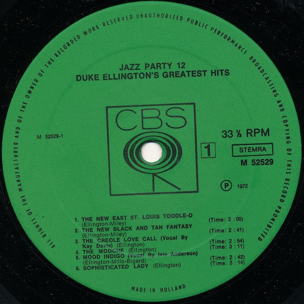 Duke Ellington : Duke Ellington's Greatest Hits (LP, Comp, Mono)