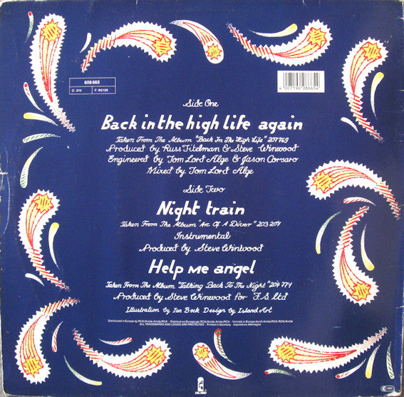 Steve Winwood : Back In The High Life Again (12", Maxi)