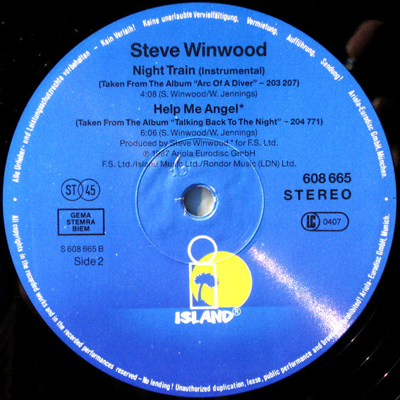 Steve Winwood : Back In The High Life Again (12", Maxi)