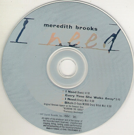 Meredith Brooks : I Need (CD, Maxi)