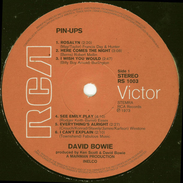 David Bowie : Pinups (LP, Album)