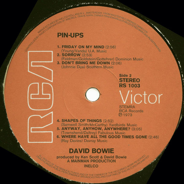 David Bowie : Pinups (LP, Album)