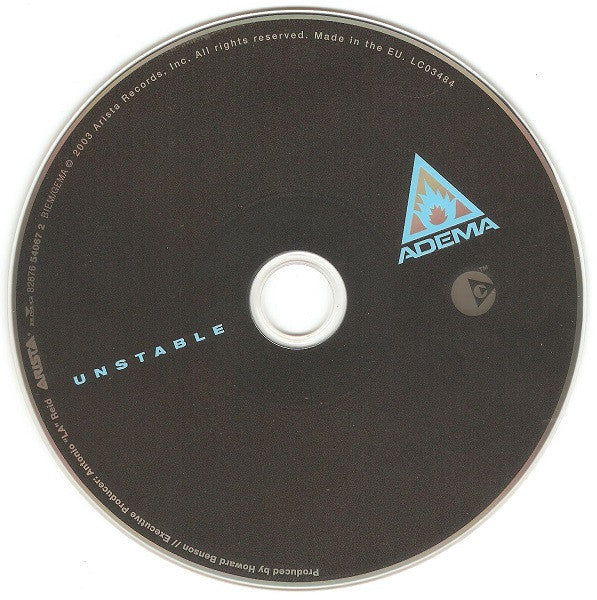 Adema : Unstable (CD, Album, Ltd + DVD, PAL, Bon)