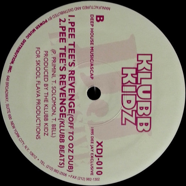 The Klubb Kidz : Come On 95 Remix / Pee Tee's Revenge (12")