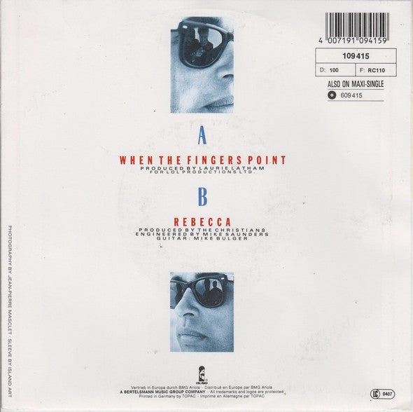 The Christians : When The Fingers Point (7", Single)