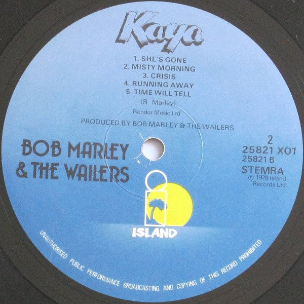 Bob Marley & The Wailers : Kaya (LP, Album)