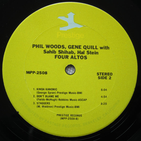 Phil Woods / Gene Quill / Sahib Shihab / Hal Stein : Four Altos (LP, Album, RE)
