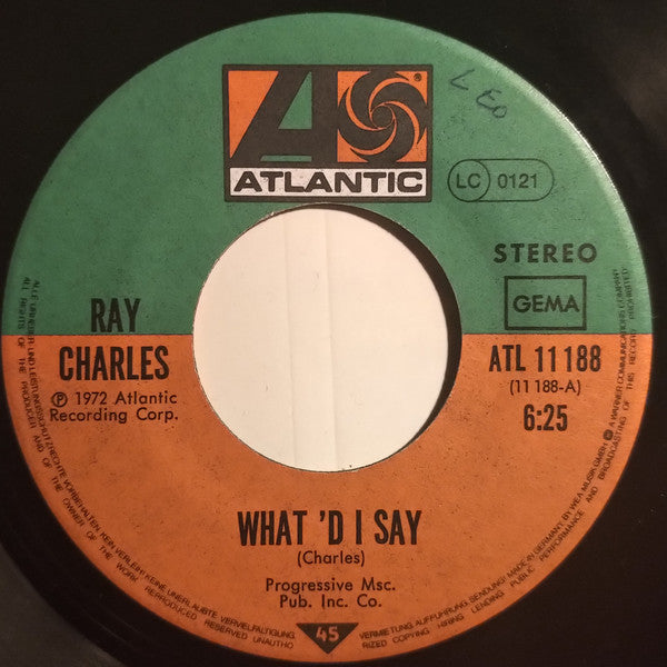 Ray Charles : What'd I Say / Georgia On My Mind (7", Single, RE)