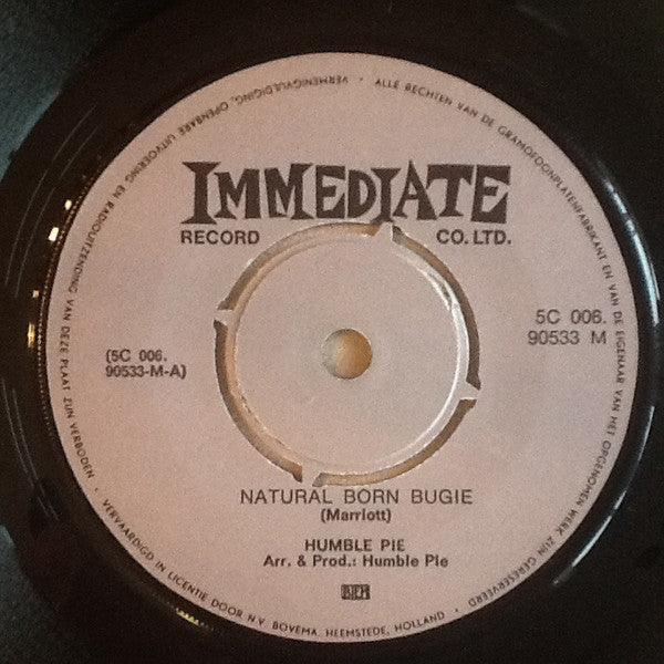 Humble Pie : Natural Born Bugie / Wrist Job (7", Single, Mono)