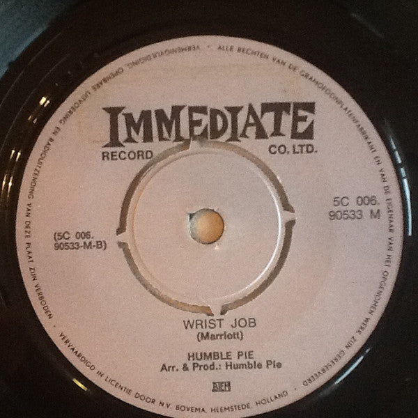 Humble Pie : Natural Born Bugie / Wrist Job (7", Single, Mono)