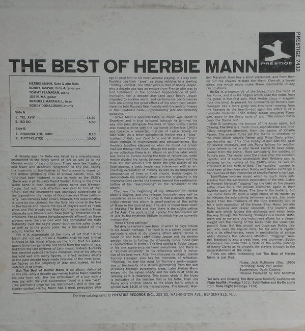 Herbie Mann : The Best Of Herbie Mann (LP, Comp)