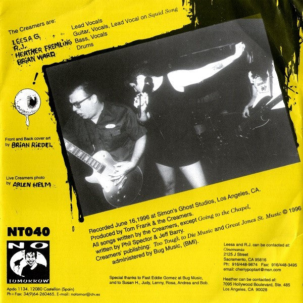 The Creamers : Two Olives (And A Bottle Of Gin) (7", EP)