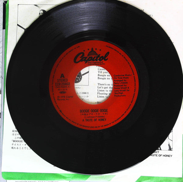 A Taste Of Honey : Boogie Oogie Oogie (7")