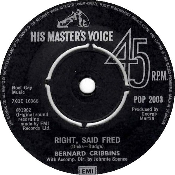 Bernard Cribbins : Right Said Fred / The Hole In The Ground (7", Single)