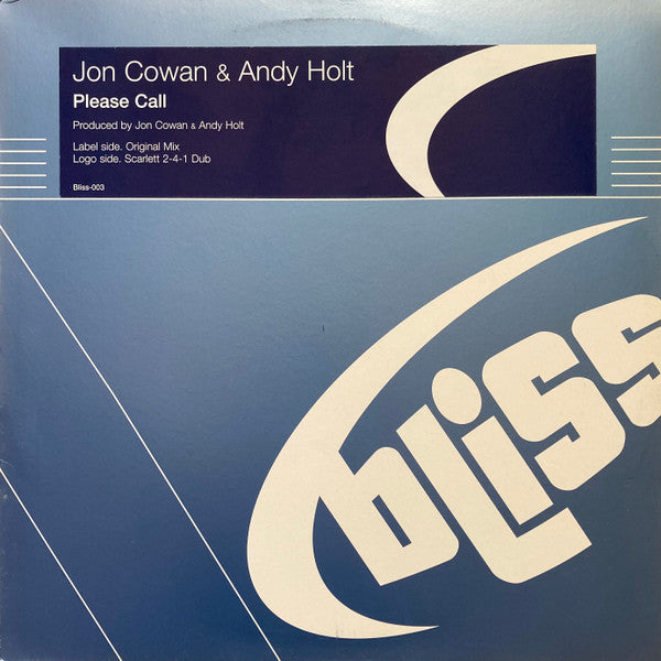 Jon Cowan & Andy Holt : Please Call (12")