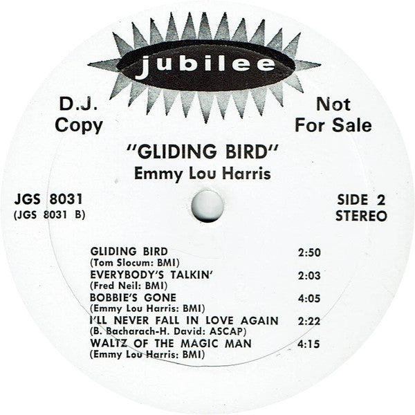 Emmylou Harris : Gliding Bird (LP, Album, Promo)