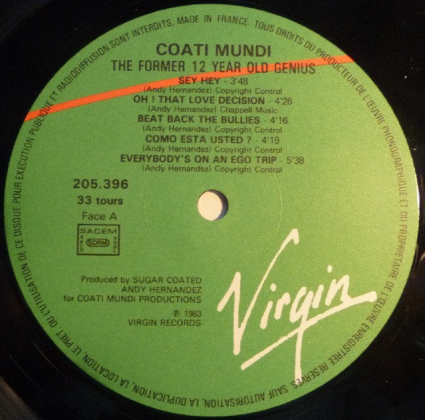 Coati Mundi : The Former 12 Year Old Genius (LP, Album)