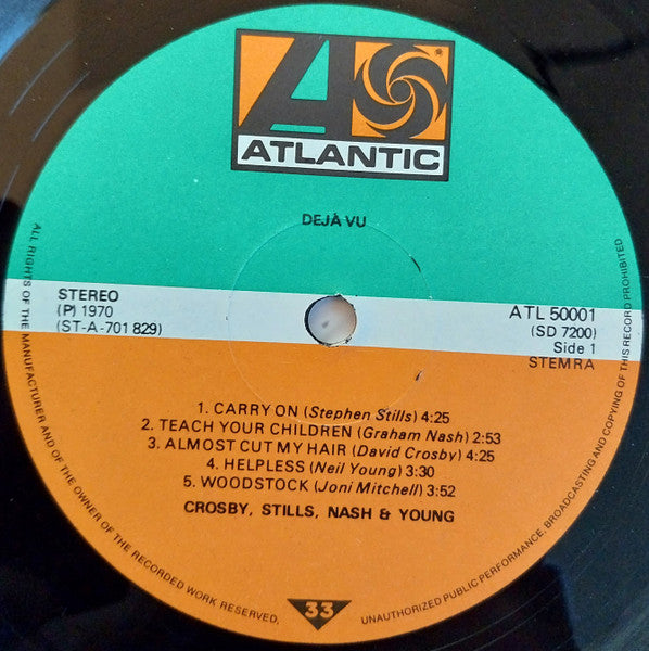 Crosby, Stills, Nash & Young : Déjà Vu (LP, Album, Gat)
