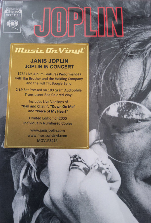 Janis Joplin : Joplin In Concert (2xLP, Album, Num, RE, 180)