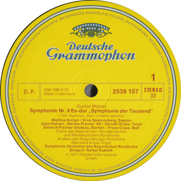 Gustav Mahler - Symphonie-Orchester Des Bayerischen Rundfunks · Rafael Kubelik : Symphonie Nr. 8 · Symphonie Nr. 10: Adagio (2xLP, Comp)