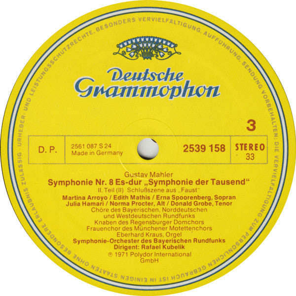 Gustav Mahler - Symphonie-Orchester Des Bayerischen Rundfunks · Rafael Kubelik : Symphonie Nr. 8 · Symphonie Nr. 10: Adagio (2xLP, Comp)