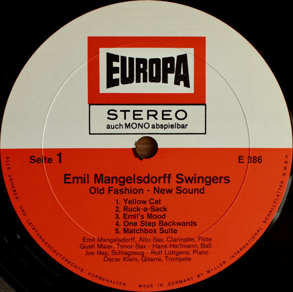Emil Mangelsdorff Swingers : Old Fashion  New Sound (LP, Album)