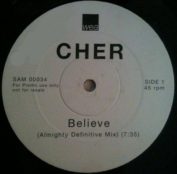 Cher : Believe (2x12", Promo)