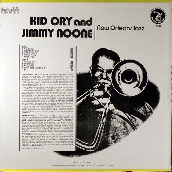 Kid Ory and Jimmie Noone : New Orleans Jazz (LP, Album)