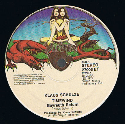 Klaus Schulze : Timewind (LP, Album, RE, Gat)