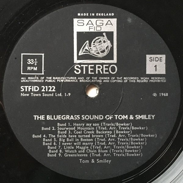 Tom & Smiley : The Bluegrass Sound Of Tom & Smiley (LP, Album)