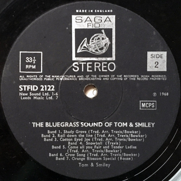 Tom & Smiley : The Bluegrass Sound Of Tom & Smiley (LP, Album)