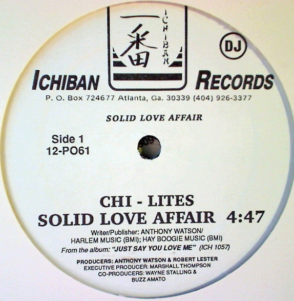 The Chi-Lites : Solid Love Affair (12", Promo)