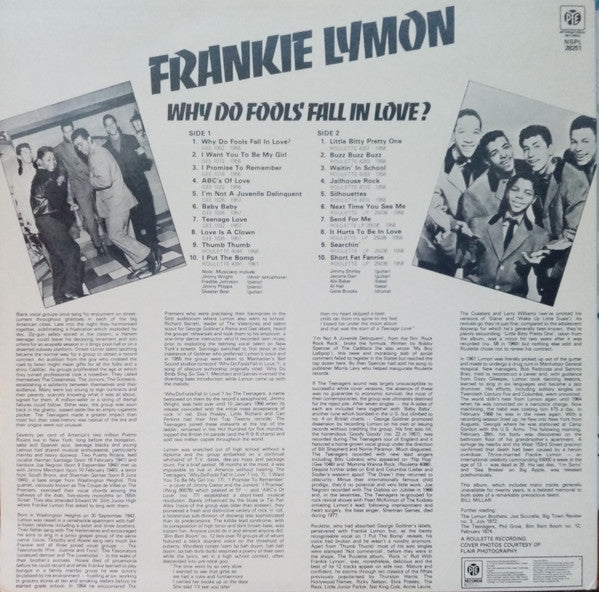 Frankie Lymon : Why Do Fools Fall In Love? (LP, Comp, RE)