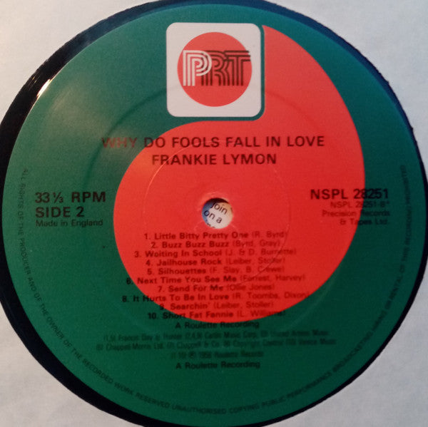 Frankie Lymon : Why Do Fools Fall In Love? (LP, Comp, RE)