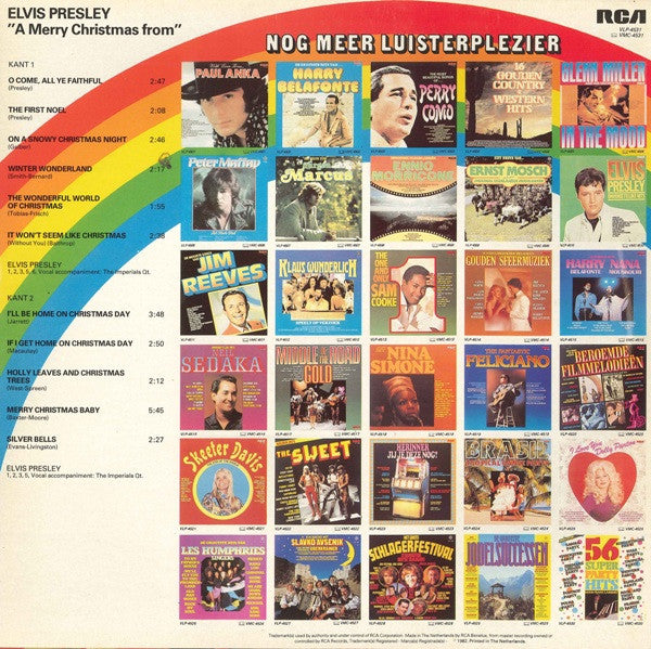 Elvis Presley : A Merry Christmas From Elvis Presley (LP, Album, RE)