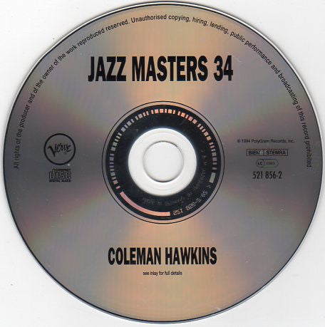 Coleman Hawkins : Verve Jazz Masters 34 (CD, Comp, RE)