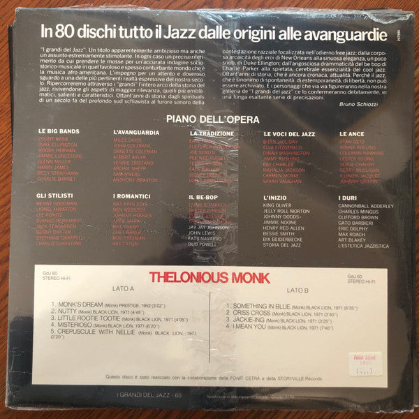 Thelonious Monk : Thelonious Monk (LP, Comp)